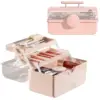 Large Capacity Cosmetic Storage Box Internet Famous Plastic Dustproof Transparent Desktop Portable Medicine Storage Box 1