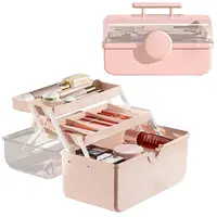 Large Capacity Cosmetic Storage Box Internet Famous Plastic Dustproof Transparent Desktop Portable Medicine Storage Box 1