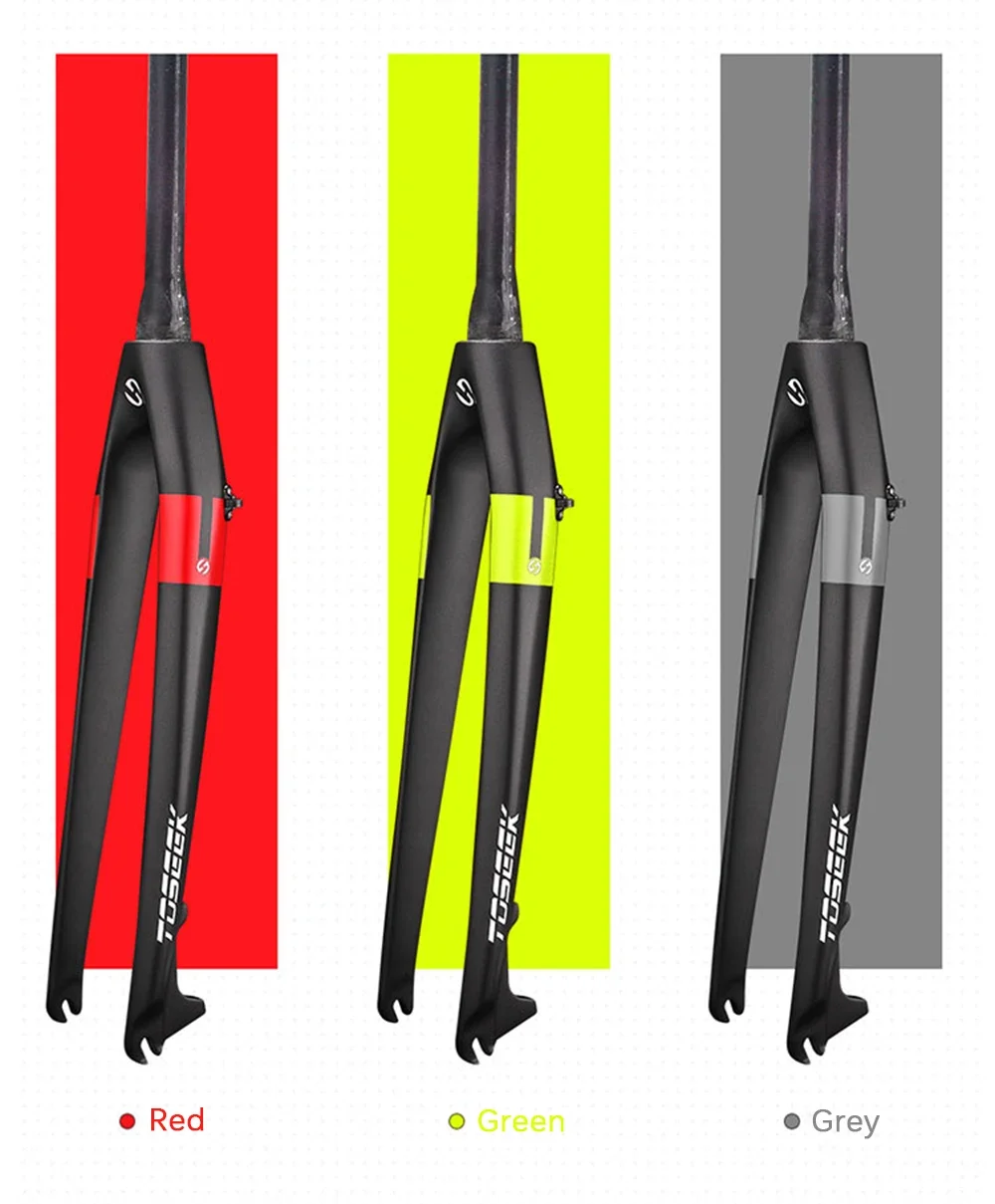 MTB Bike Carbon Forks Tapered Straight Tube 26 29er Rigid