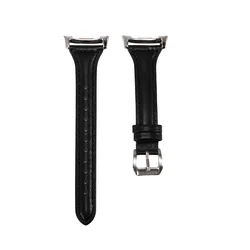 Slim Leather Strap for Women - Elegant Band for Galaxy Smartwatches (Black)