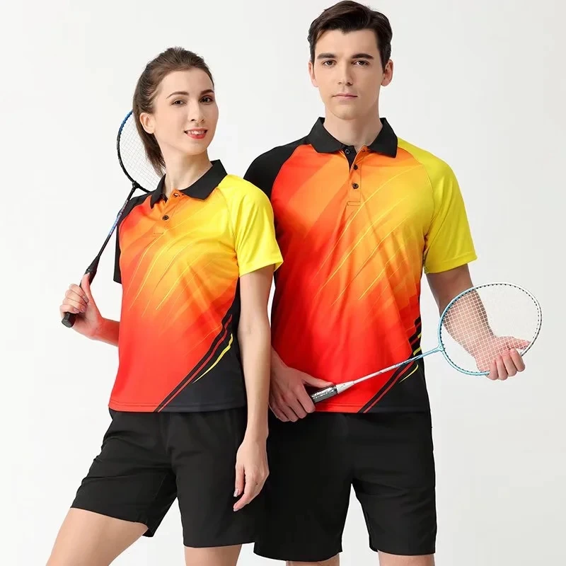 Top Quality Men Women Tennis T-shirt Table Tennis Tee Shirts Couple Print Golf Short Sleeve Volleyball Badminton Uniform Sportwe