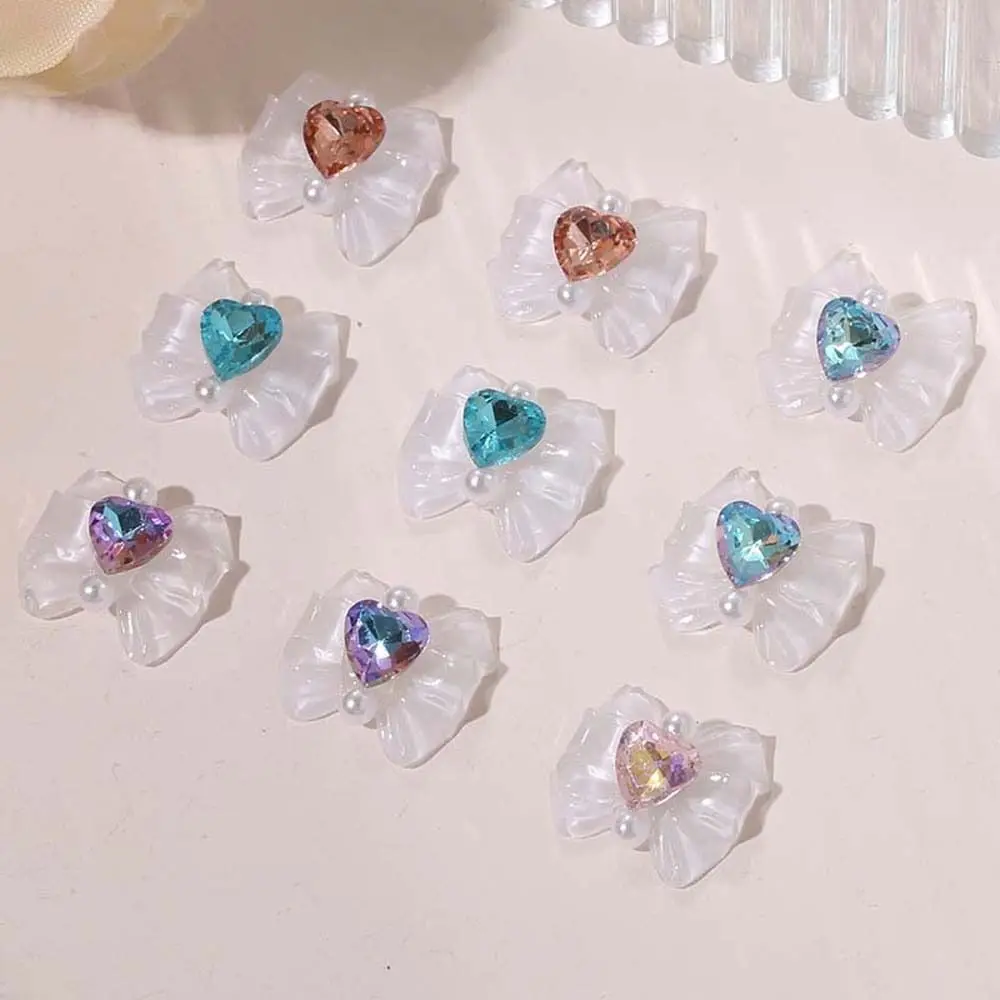 

Accessories Love Heart Nail Drills Nail Art Rhinestones Heart Nail Art Decorations Bow Nail Art Decorations 3D Nail Jewelry
