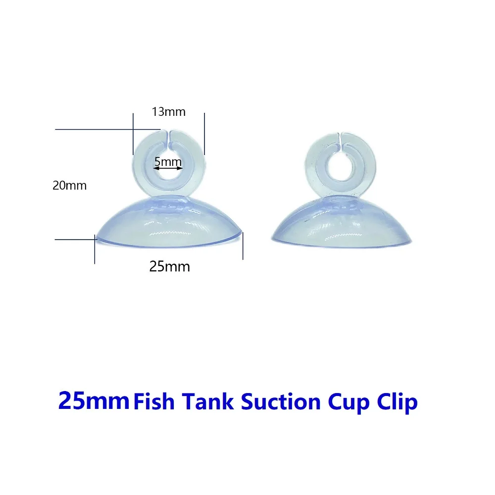 10 Stück Aquarium-Sauger-Luftschlauch, feste Saugnäpfe für Aquarium, Sauerstoff-Luftschlauch, Befestigungsclip für 4–6 mm Schläuche – Detail 1