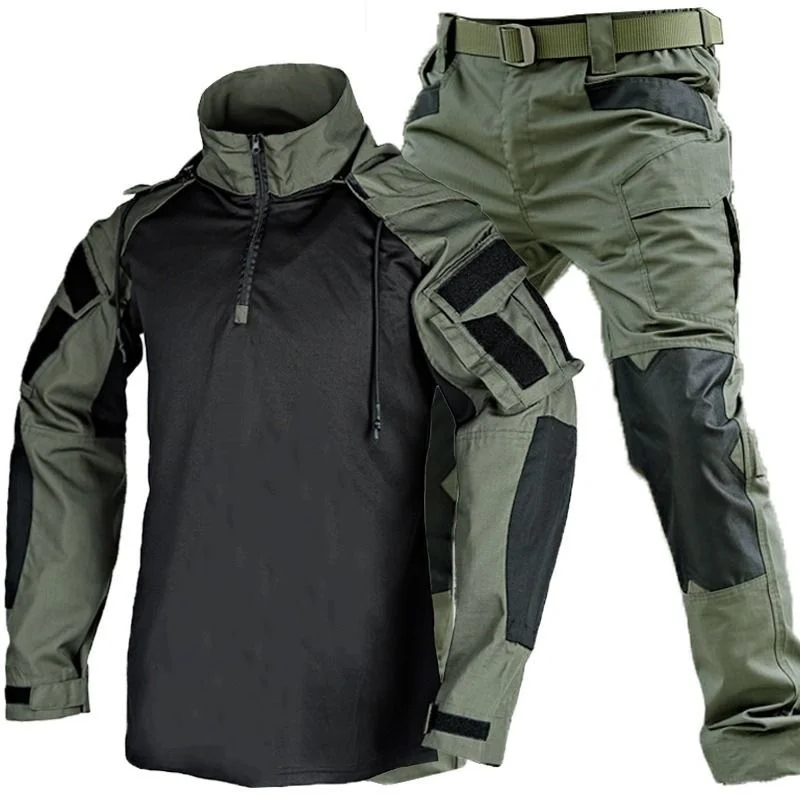 

Tactical Frog Tops Pants Camouflage Outdoor G3 G4 Special Force Filed Military Uniform CS Training Hooded Tshirt Army Tracksuits