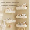 Bathroom Storage Rack Bathroom Toilet Punch-free Wall-mounted Wall Cosmetics Washbasin Storage Vanity Rack 1