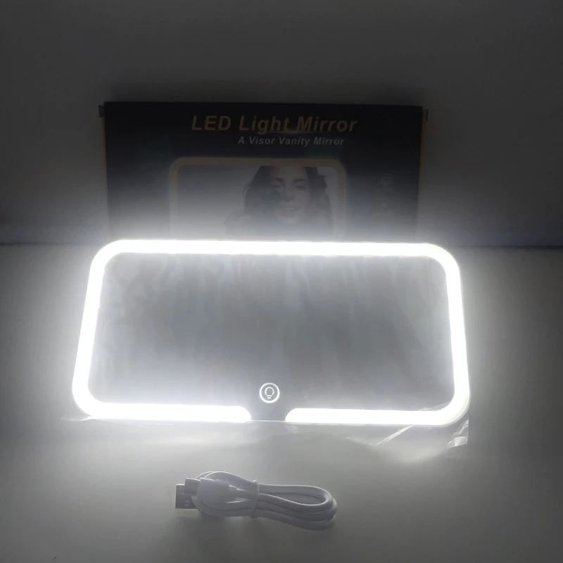 범용 LED 자동차 인테리어 유리 터치 메이크업 유리 선바이저 하이 클리어