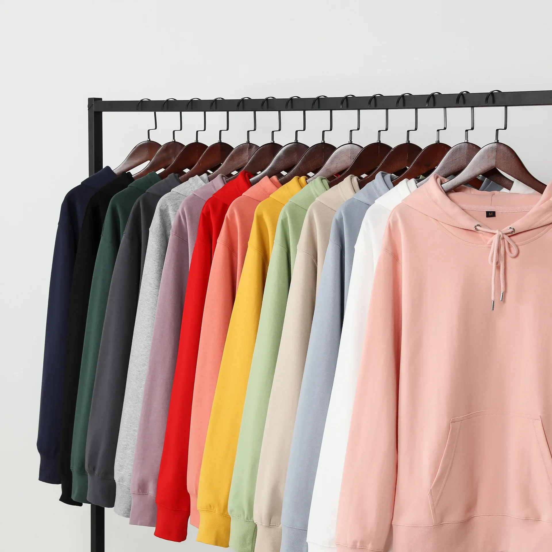 Solid Color Hoodies For Men