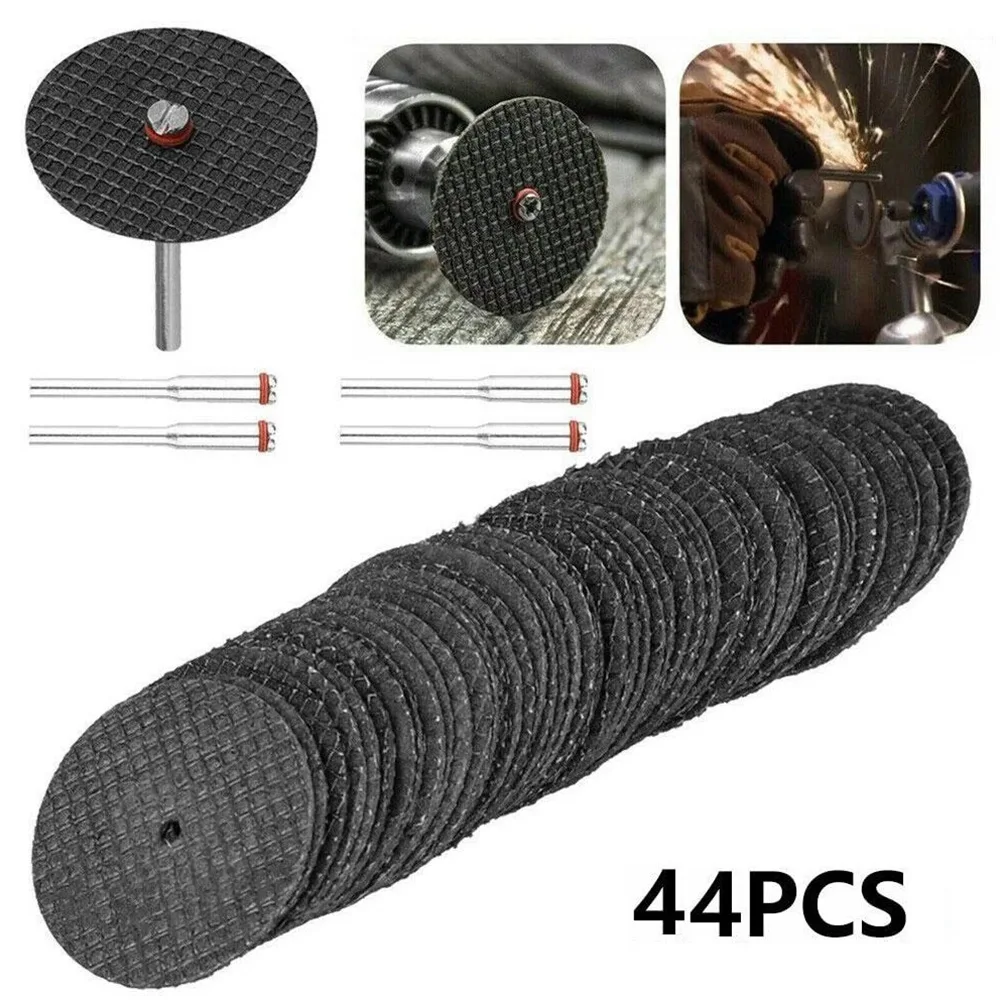 

40pcs 32mm Fiberglass Reinforced Cutting Disc Cut-Off Wheels With Mandrels For Rotary And Air Tools Dry & Wet Cutting