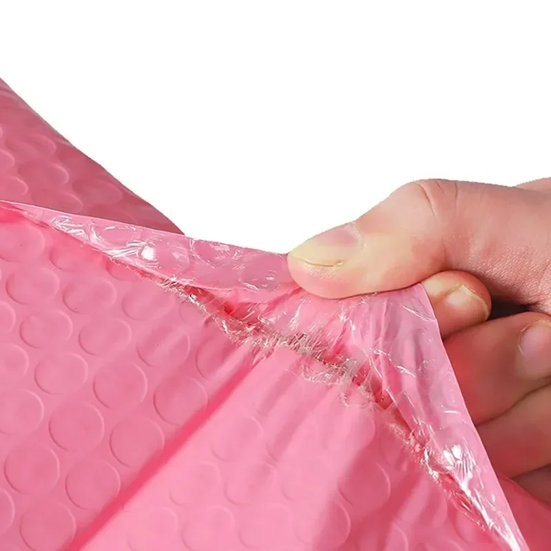 20pcs Colorful polyethylene bubble mailers self-sealing padded envelopes gift bags pink courier punching bags 4