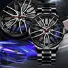 Fashion Mens Luxury Watches Sports Car Watches Sport Rim Hub Wheel Wristwatch Car Quartz Men's Watches Creative Watch 6