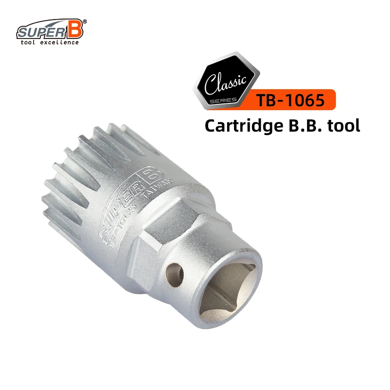 SUPER B TB-1065 Bicycle Bottom Bracket Tool MTB Road Bike Cartridge B.B. Tool Use With 24 mm Wrench 1/2" Dr. Ratchet Wrench