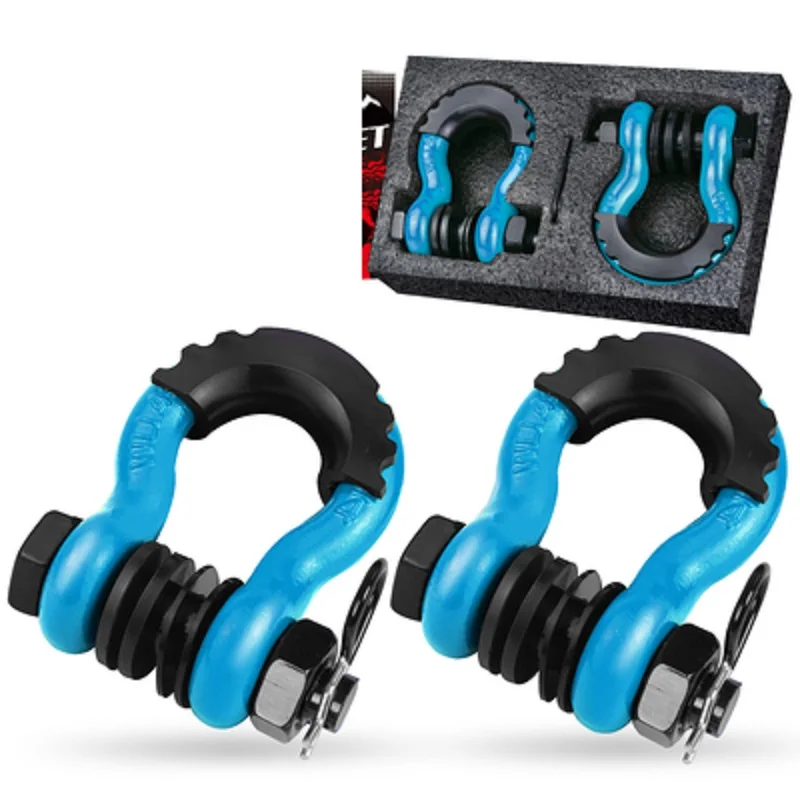 3/4 ”2 stücke 70000lbs U typ heavy duty geschmiedet D-ring schäkel u-haken schleife haken anhänger seil automobil SUV änderung rettungs – Detail 1