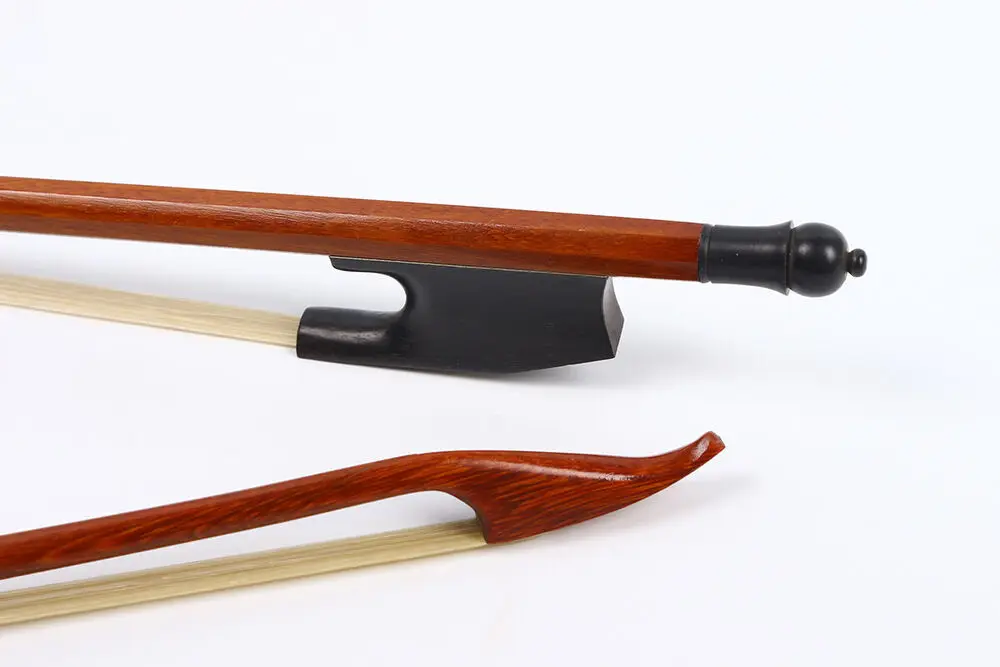 

New 4/4 Violin Bow Brazilwood Ebony Frog Natural Horse Hair Well Balance Upright Baroque Style Short Screw for Violinist