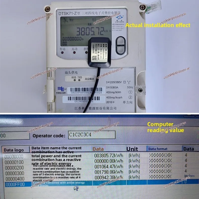 전체 제어 미터 적외선 미터 리더, 적외선-485 38K 데이터 수집 485-전송