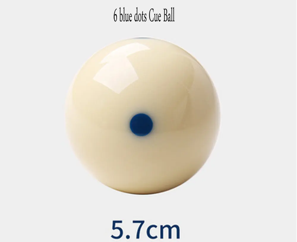 Aramith/Taiwan Blue Eye/ 6 Red Dots Cue Ball Replacement 2-1/4" / 2-1/16"