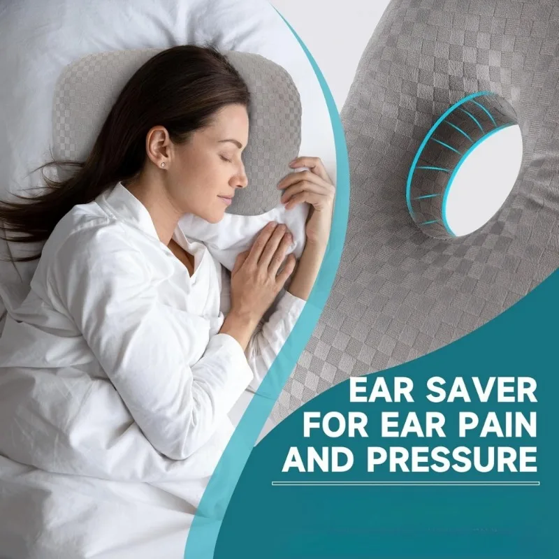 🛏️Ear Relief Pillow – Adjustable Sleeping Pad for CNH, Piercing & Inflammation🌙