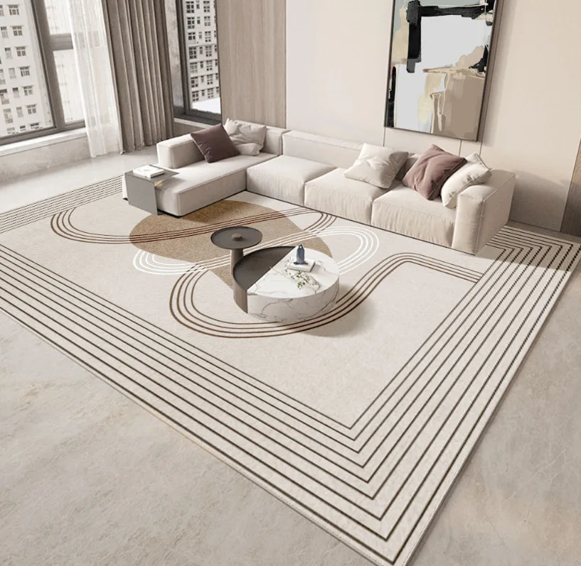 

Modern Light Luxury Living Room Decorative Carpet Anti-slip Crystal Velvet Carpet Bedroom Bedside Rugs Lounge Rug Entry Door Mat