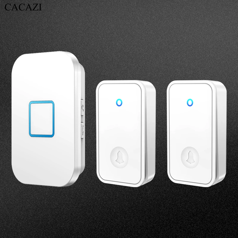 CACAZI Wireless Doorbell No Battery required Waterproof SelfPowered