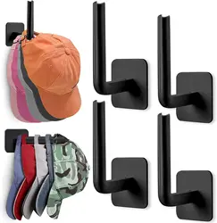 1/2PCS Baseball Cap Hat Rack for Wall Cap Hanger Storage No Drilling Hat Display Organizer No Drilling Track Door Handle