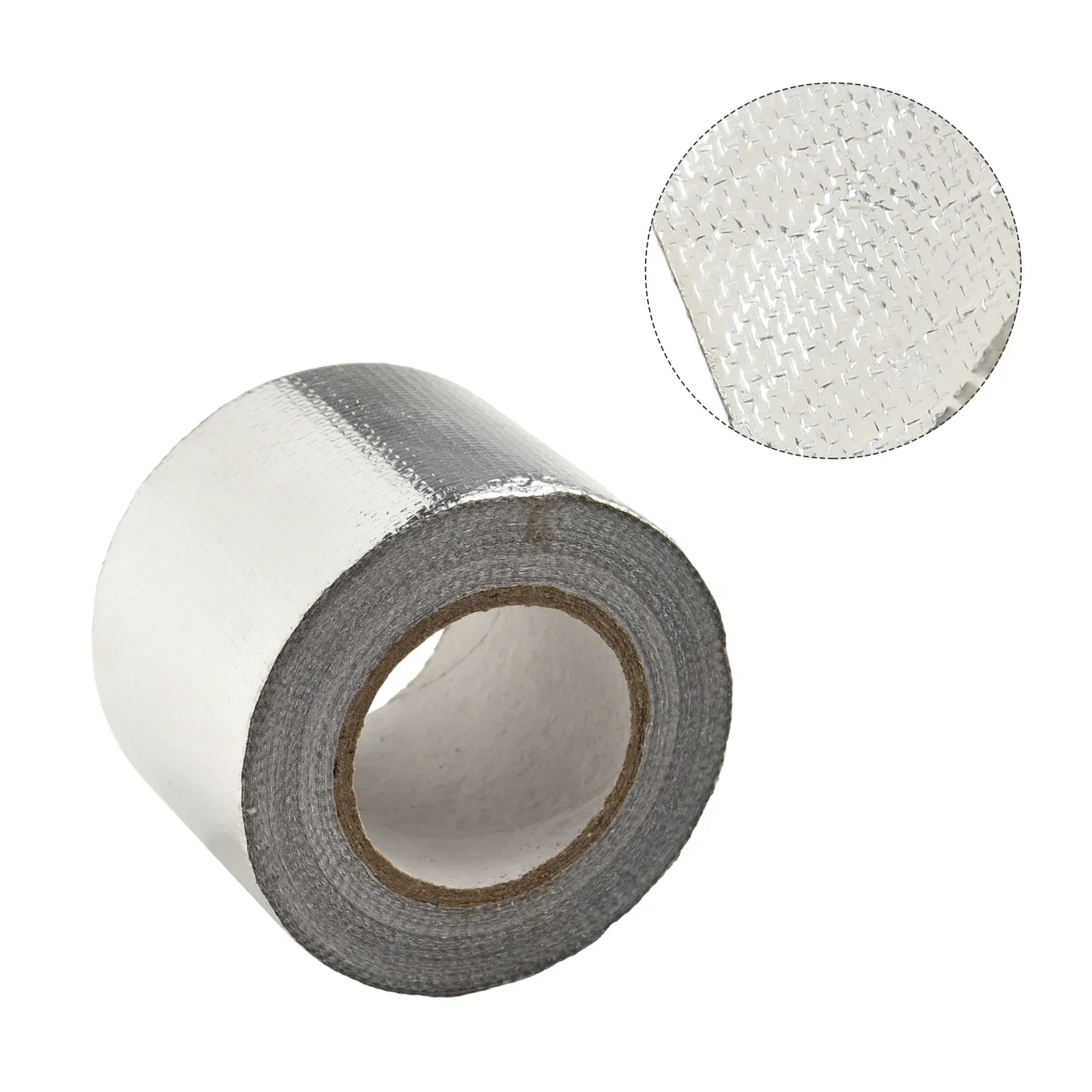 10Mx5cm Car Thermal Exhaust Tape Air Intake Heat Insulation Shield Wrap Waterproof Reflective Foil Tape Silver Adhesive heat insulation mat fiberglass insulation tape heat insulation sleeve