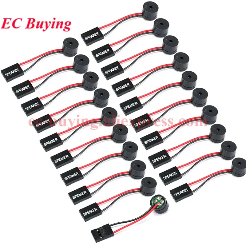 20pcs/1pc Mini Plug Speaker Motherboard Sounder Buzzer Board Beep Alarm Speaker For PC Interanal BIOS Computer Onboard Case