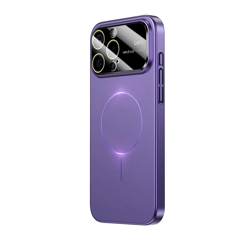 Orange Magnetic Camera Protection Case with MagSafe Compatibility