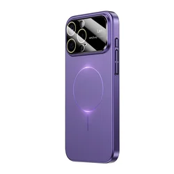 Orange Magnetic Camera Protection Case with MagSafe Compatibility - iPhone 15 (Purple)