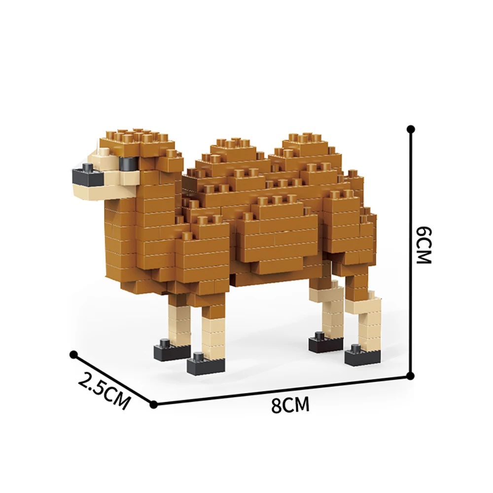 KNEW BUILT Giraffen Zebra Antilope Zoo Tierwelt Micro Mini Bausteinspielzeug – einfache Montage, Weihnachtsgeschenk für Kinder, DIY-Dekor – Detail 17