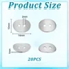 20pcs 304 Stainless Steel Sewing Button Curved Flat Oval Buttons with 2-Hole for Bracelet Making and Crafting 14x10x1mm Hole 2mm 2