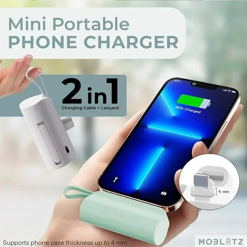 Mini Power Bank 20000mAh External Battery Plug Play Power Bank Fast Charging For IPhone Samsung Huawei Xiaomi Portable Powerbank_voghion.com