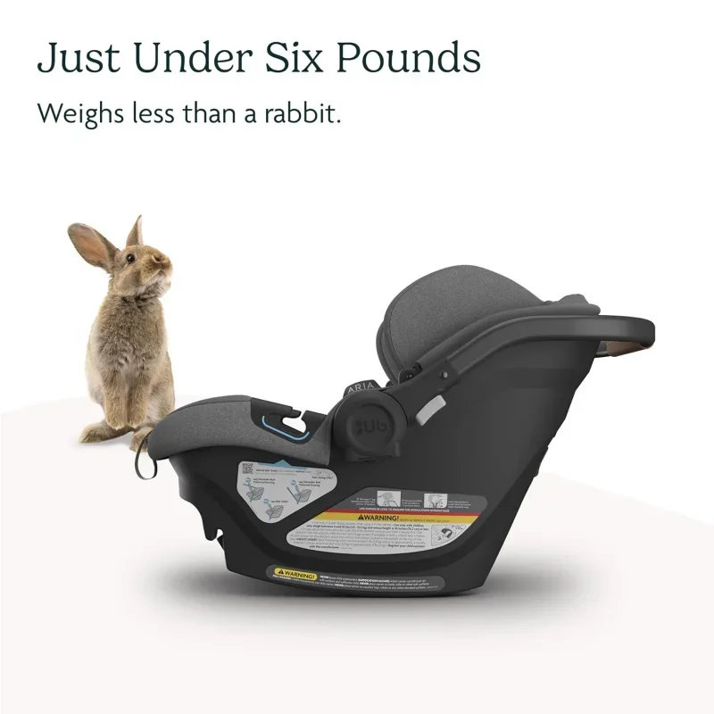 UPPAbaby Aria Lightweight Infant Car Seat/Just Under 6 lbs for Easy Portability/Base with Load Leg Infant Insert Included/Dire