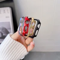 Verre et couvercle pour Apple Watch, protection d'écran, pare-chocs, boîtier de placage, iWatch Series 9, 8, 7, 6, SE, 5, 4, 3, 45mm, 41mm, 44mm, 40mm, 42mm, 38mm 5