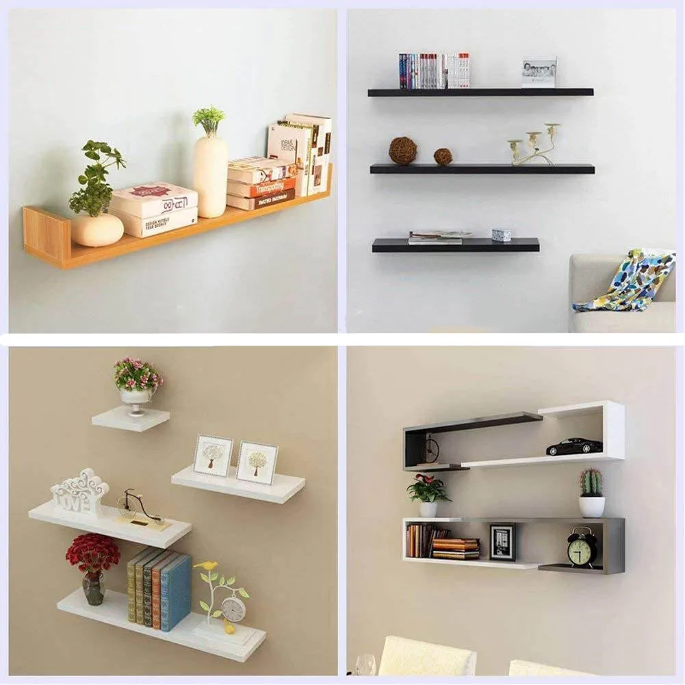 1pc New Concealed Floating Shelf Support Bracket Practical T Shape Screw Mounting Plate Colorful Shelf Bracket Home Improvement