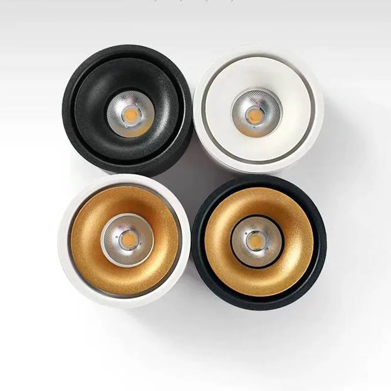 Dimmable LED 표면 장착 Downlight COB 스포트라이트 천장 조명 7W 10W 12W 15W 표면 장착 Downlight 110V 220V