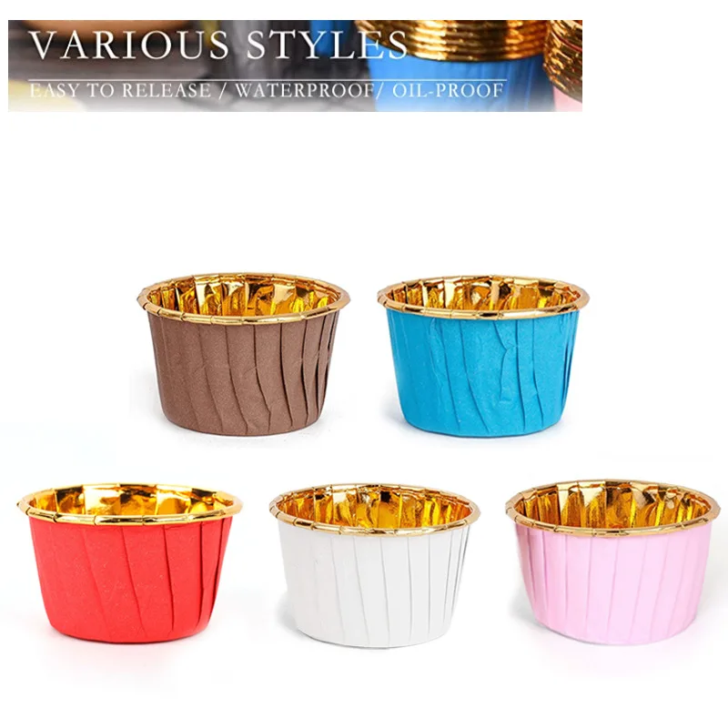 Cake Paper Cup Singlesided Aluminum Foil Rolled Edge Paper Cup