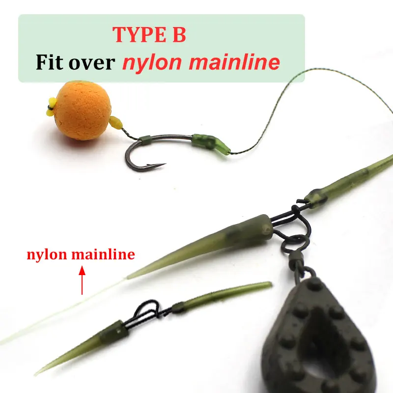 10 Set Carp Fishing Accessories Nylon Line Lead Core Leader