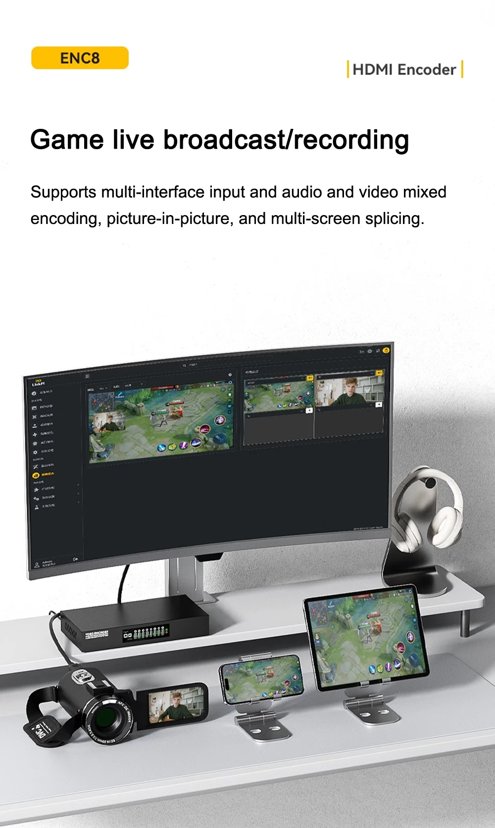 Link Pi ENC8 4K-HDMI Video Codec 8-channel HDMI Encoder 4K Decoder SRT NDI vMix