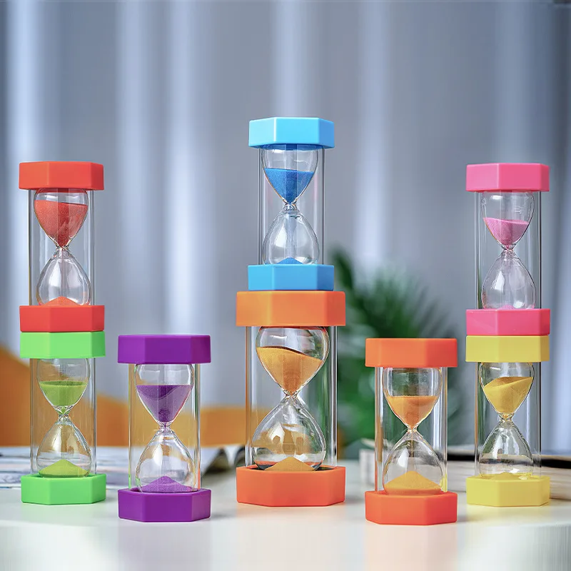 5/10/15/30/45/60 Minutes Hexagon Fall-proof Hourglass Children's Gifts Learn Timer Craft Ornaments Birthday Present Sand Clock