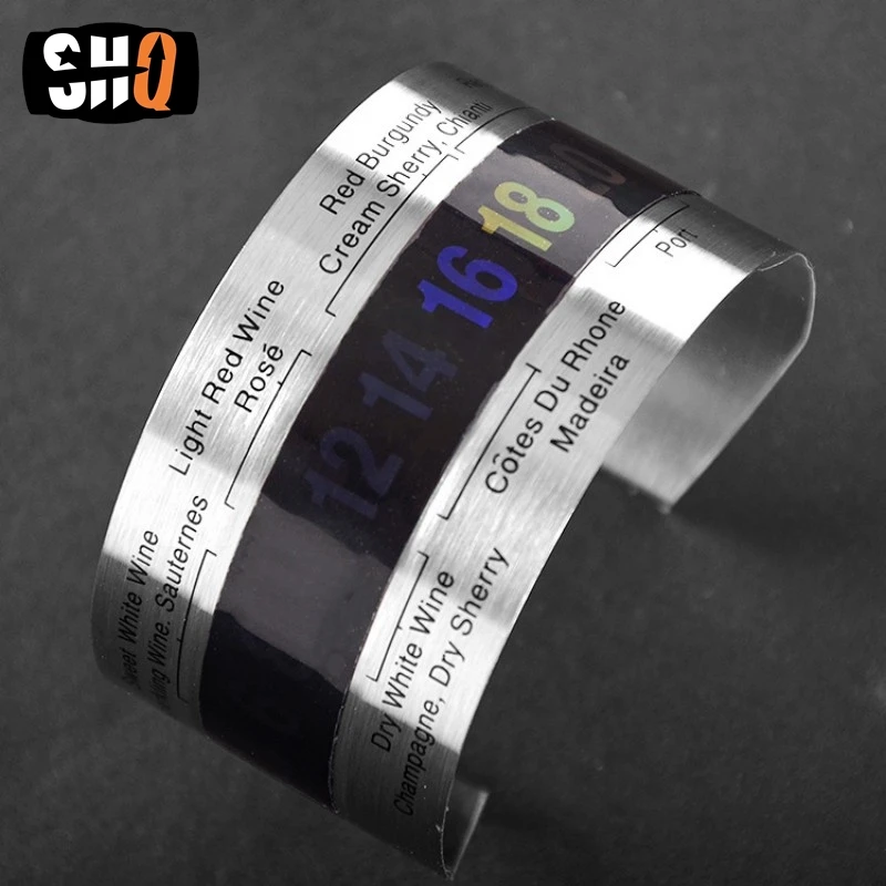 Wine Collar Thermometer Bar Beverage Tool Lcd Display Clip Sensor for Champagne Beer Red Wine