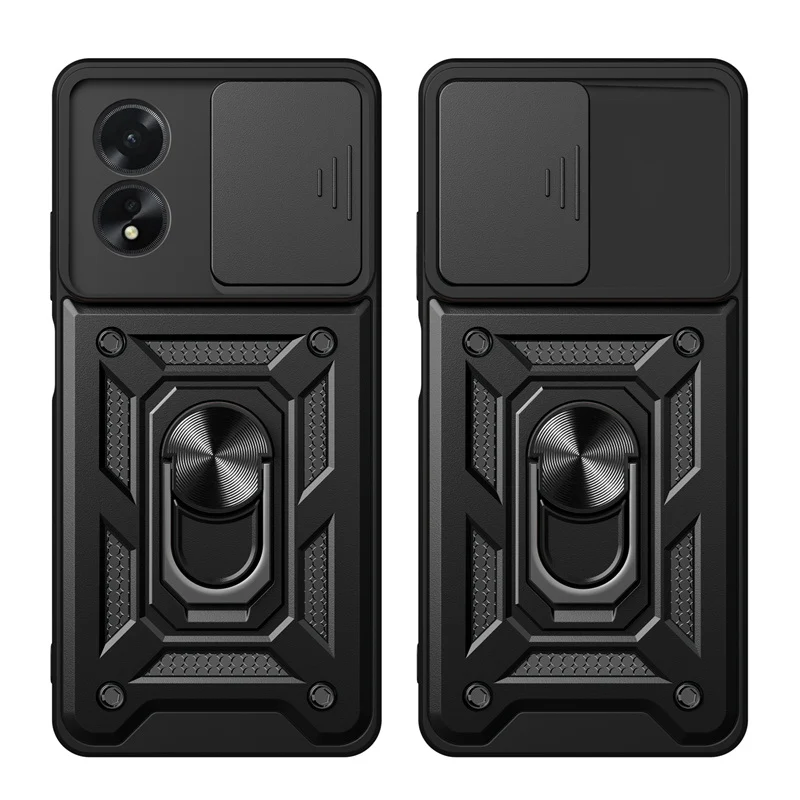 Shockproof Armor Case with Magnetic Car Holder Ring and Lens Protection