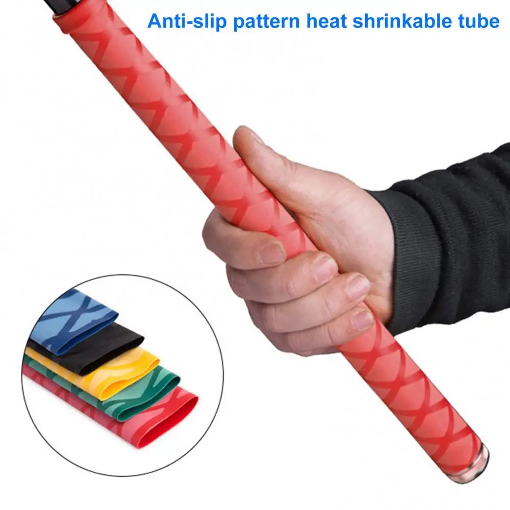 

1M Anti-slip Fishing Rod Grip Heat Shrink Sleeve Wrap Tube Protective Cover 5 Colors Sweatband Nonslip Handle Grip Tennis Racket