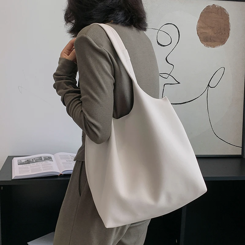 

Новинка 2024, модные женские сумки через плечо из искусственной кожи, вместительные, простые, повседневные, многофункциональные, для отдыха, с большими карманами