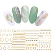 1PC Flash Butterfly Flowers 3D Nail Stickers Self-Adhesive Slider Nail Art Flowers  Decorations Decals Manicure Accessorie 6