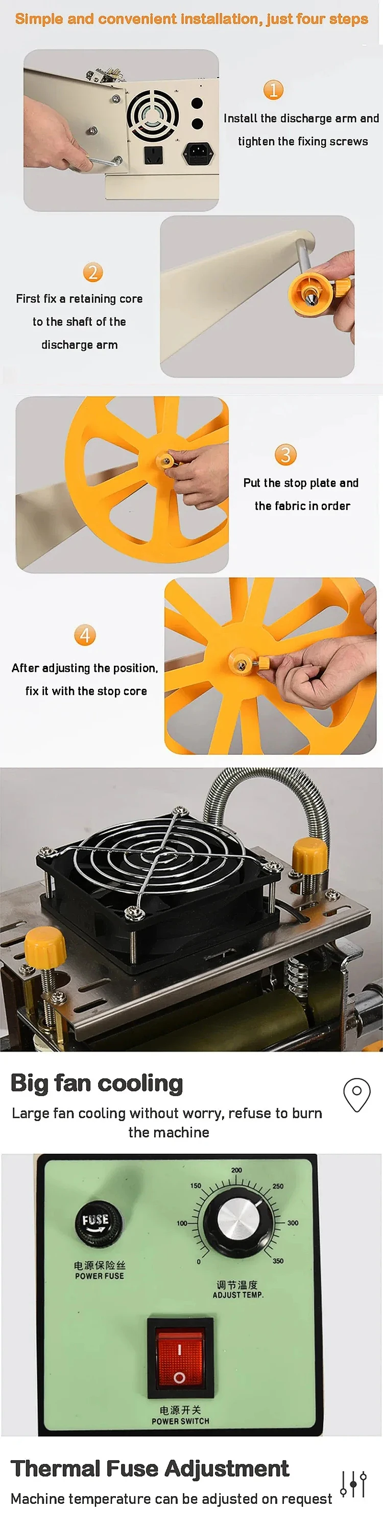 JH  988T Automatic Computerized Rope Cutting Machine，Elastic Band，Cold and Hot Z