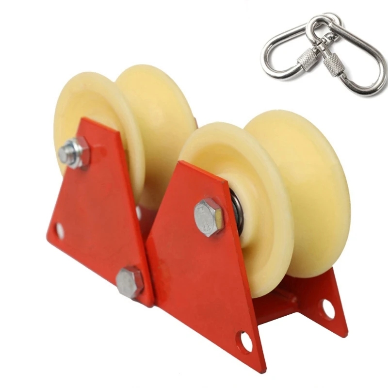 

Manual Pulley Silent Pulley Wheel Heavy Duty Fixed Loading 100kg Cord Handling