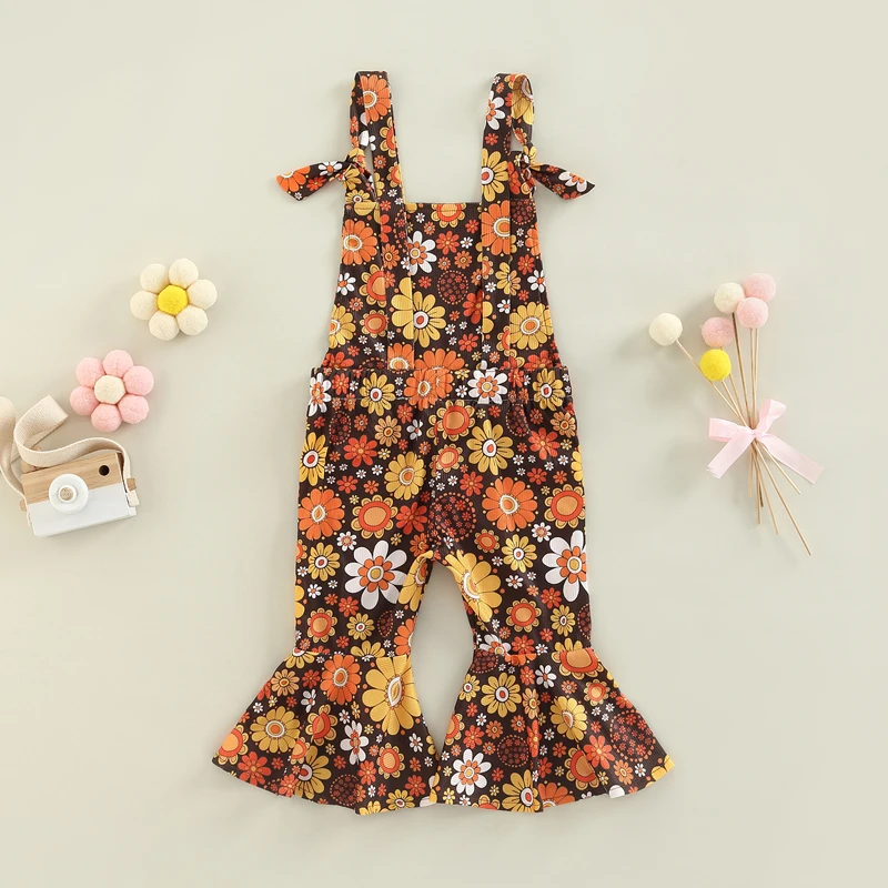 Toddler Baby Girl Flower Print Ruffle Romper