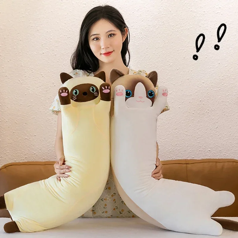 New Long Cat Doll Cute Cat Island Pillow Sleeping Companion Birthday Gift Doll Plush Toy Home Desk Decoration 2