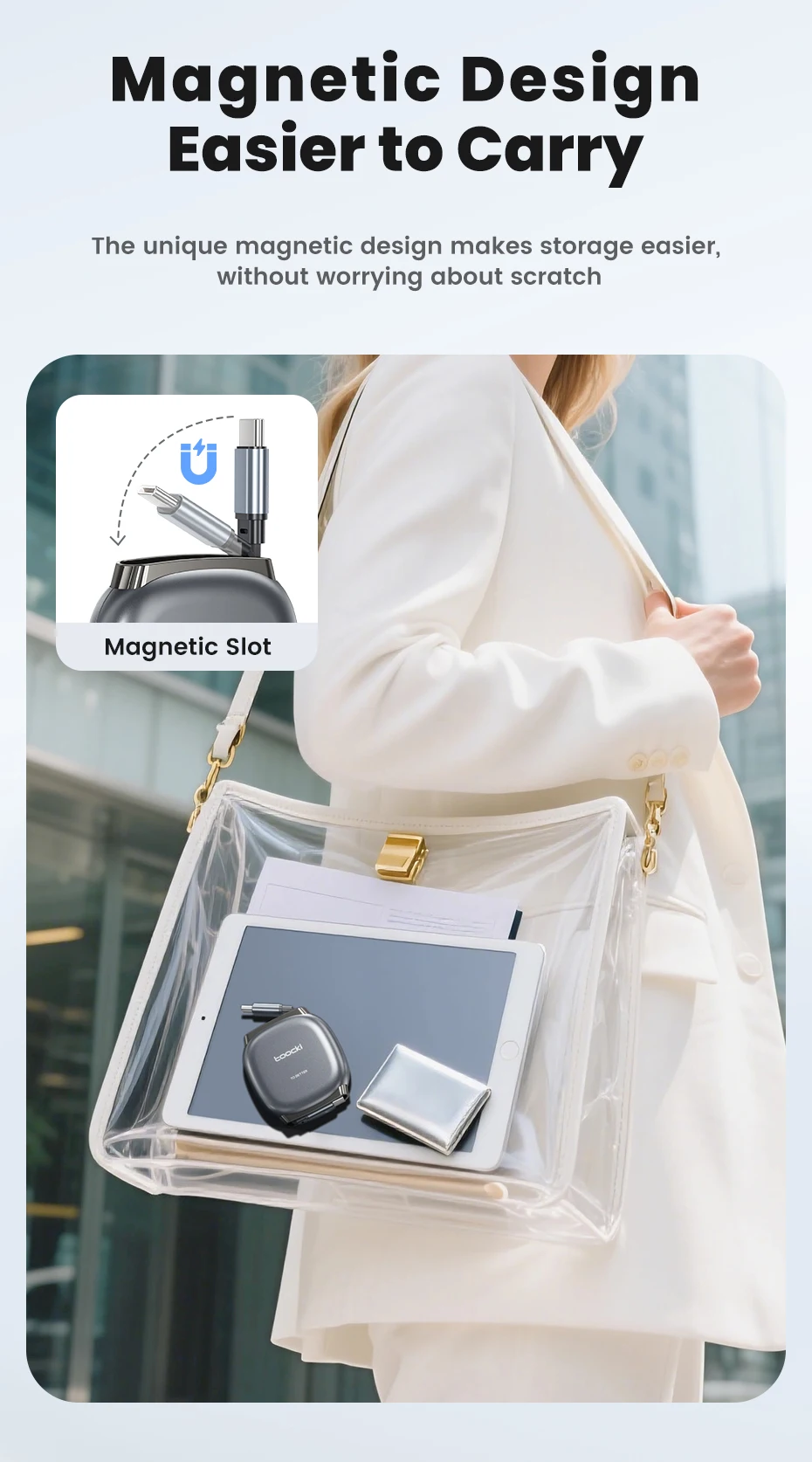 Compact retractable cable storage