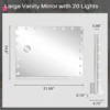 Redlife Hollywood Vanity Mirror with Lights, 20 LED Bulbs Make up Mirror w/ 10X Magnification and USB Charge Port, 360° Rotation 6