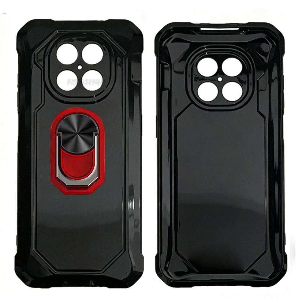 Durable Soft TPU Silicone Phone Case with Back Finger Ring